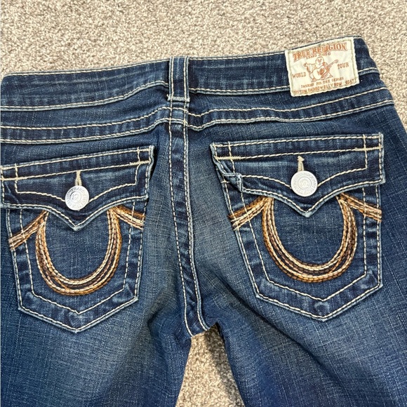 Y2K True Religion Women's Lowrise Straight Leg Jeans Size‎ 27 - Picture 7 of 9
